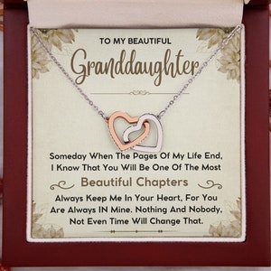 To my granddaughter, Granddaughter gifts from grandma, Granddaughter gifts from grandparents, Granddaughter necklace from grandpa