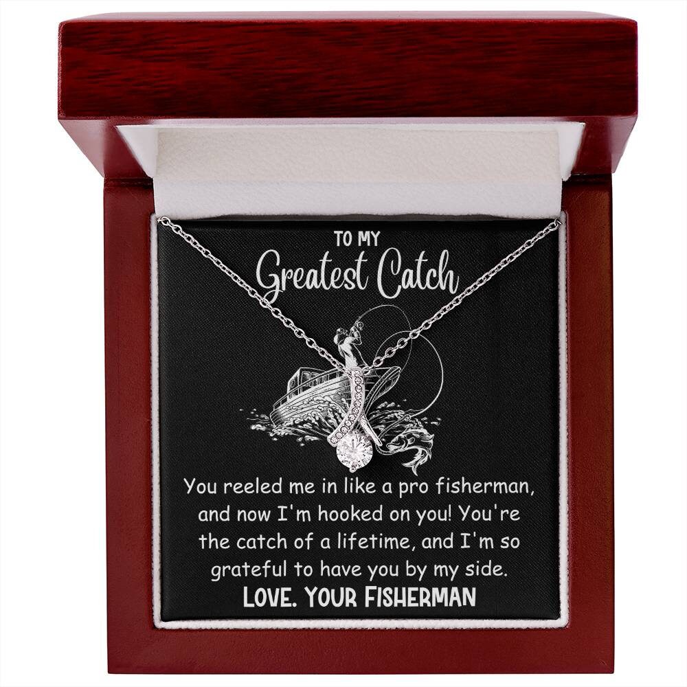 "You Are The Greatest Catch" Fishing Lure Hook Gift - Stainless Steel, Velvet Bag, For Fishermen - View #6