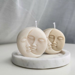 Sun and Moon Half Face Candles! Unique Gifts | Home décor | Scented Candle | Moving Gift | 100% Natural Wax | Mother's Day