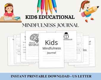 Diario de atención plena para niños, diario de gratitud para niños, cuaderno de reflexión diaria, libro de actividades de salud mental, herramienta de vinculación entre padres e hijos