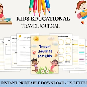 Travel Journal For Kids, Kids Diary Notebook, Adventure Journal, Child&#39;s Keepsake Book, Vacation Memory Book, Child&#39;s Vacation Diary