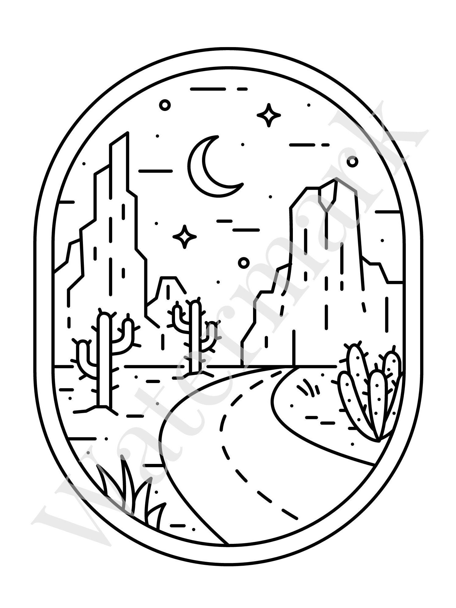 desert coloring pages for preschoolers