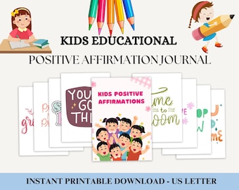 Tarjetas de afirmaciones positivas para niños, mazo de afirmaciones para niños, citas alentadoras, desarrollo de la autoestima, empoderamiento, motivación de los niños