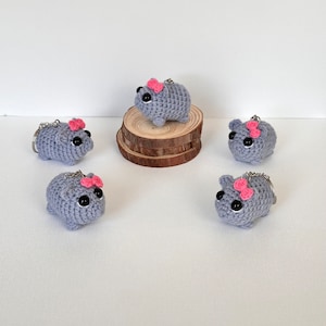 Crochet Hamster Keychain ,Crochet hamster ,sad hamster keychain, Hamster.