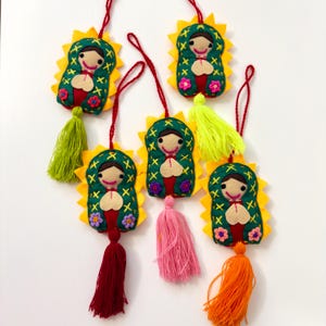 Virgencita de  Guadalupe Tassel | Virgen Mary Tassel Charm |Door knob Decor| Handmade Catholic Gift | Car Mirror Hanging