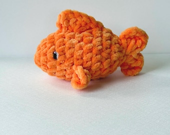 Crochet Goldfish Plush |unique Gift for Fish Lovers|Handmade Fish Toy