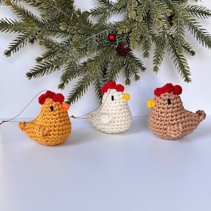Chicken Christmas Ornament , Chicken Ornament,Holiday decoration.
