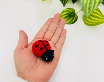 Crochet Ladybug Plushie | Handmade Amigurumi Insect | Ladybug Lovers