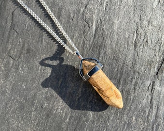 Picture Jasper point pendant gemstone small gift