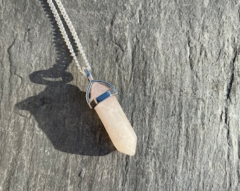 Quartz gemstone pendant point necklace jewellery