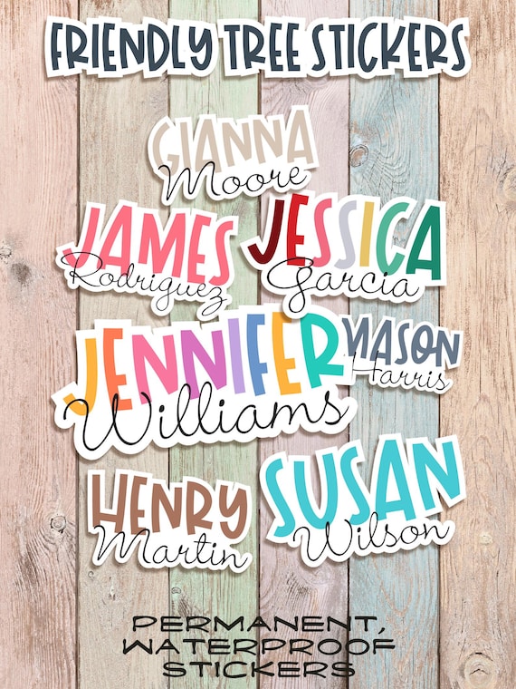 Personalized Name Sticker: Waterproof Vinyl Decal for Laptop, Kindle, School Supplies