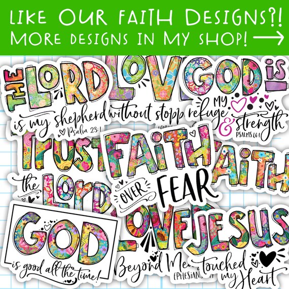 fear ends where faith begins  Faith stickers, Christian stickers, Bible  journal stickers