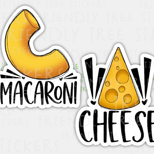 Macaroni and Cheese Stickers Etsy