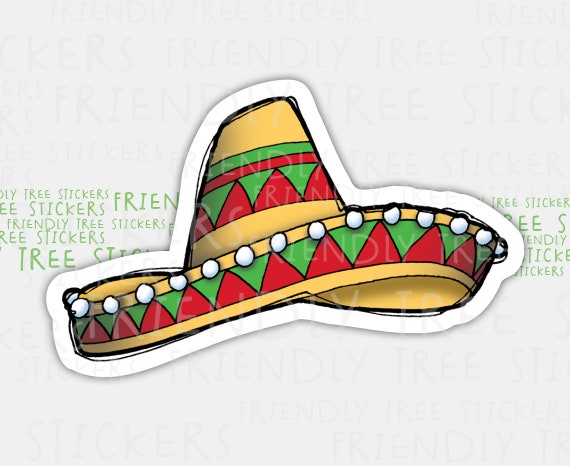 3 Sombrero Sticker, Mexican Sticker, Cinco De Mayo Sticker, Fiesta Sticker,  Hispanic Sticker, Mexican Stickers, Hand Drawn Stickers, 647 