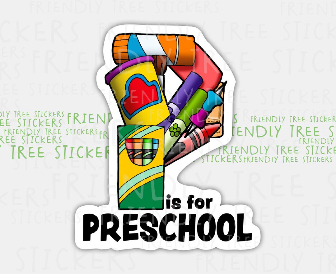 3 P is for Preschool Sticker, Preschool Teacher Sticker, School