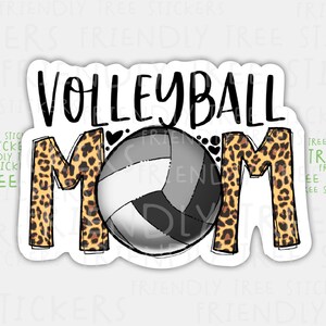 3" Volleyball Mom Sticker, Volleyball Sticker, Volleyball Vinyl Sticker, Volleyball Stickers, Volleyball Decal, Volleyball Ball Decal, 825