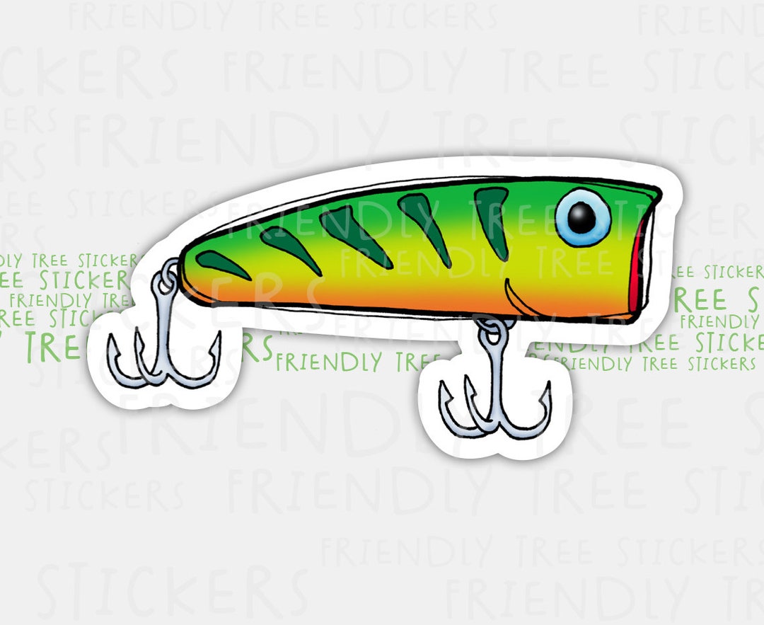 3 Fishing Lure Sticker, Fishing Sticker, Fishing Lure Decal, Fishing