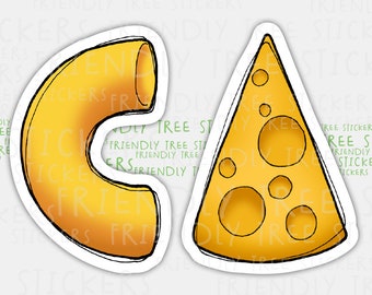 Mac and Cheese Stickers - Etsy