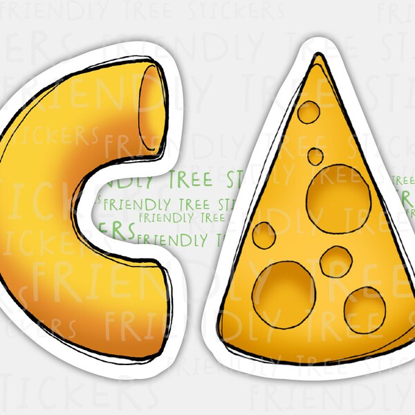 Macaroni and Cheese Stickers - Etsy
