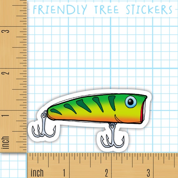 3 Fishing Lure Sticker, Fishing Sticker, Fishing Lure Decal, Fishing Decal,  Hand Drawn Sticker, Fishing Decals, Bass Fishing Sticker, 639 