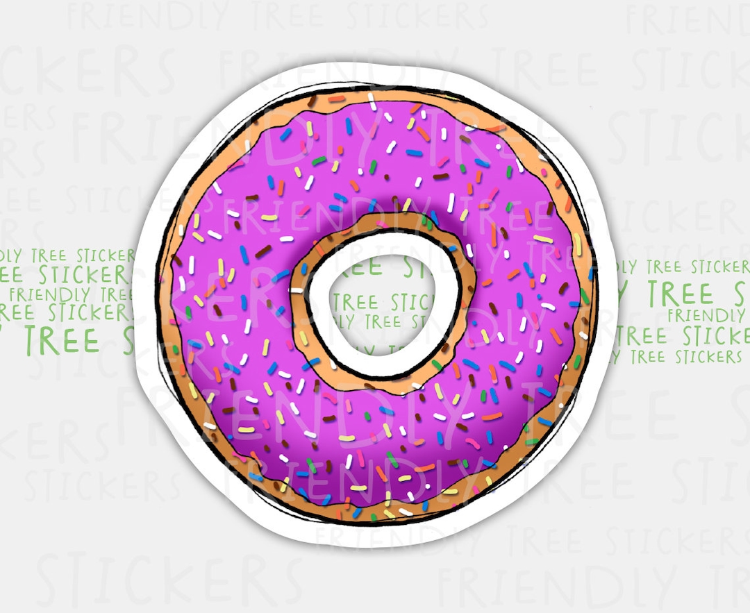 3 Donut Sticker Doughnut Sticker Cute Donut Sticker Etsy