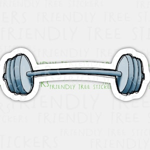 3&quot; Weights Sticker, Workout Stickers, Fitness Stickers, Exercise Stickers, Gym Sticker, Barbell Sticker, Health Stickers, Gym Decal, 649