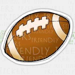 3&quot; Football Sticker, Football Decal, American Football, Sports Sticker, Football Mom, 654