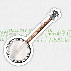 3" Banjo Sticker is hand drawn and will be a wonderful conversation starter as it shows your appreciation for the Banjo. 990