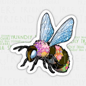3&quot; Bee Sticker, Bee Decal, Honey Bee Sticker, Bumble Bee Sticker, Honey Bee Decal, Hand Drawn Sticker, Bumble Bee Decal, 178