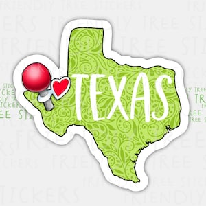3&quot; Texas Sticker, Texas Decal, Texas Waterproof Sticker, Texas State Sticker, Texas State Decal, 889