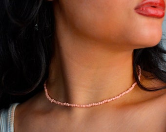 Pink pearl necklace, pearl necklace, fashion jewelry, pearl necklace choker