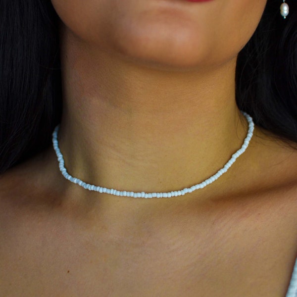 Dünne Perlenkette,pearl necklace,Modeschmuck , perlenkette choker