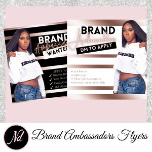 DIY CANVA TEMPLATE, Brand Ambassador Flyer, Brand Ambassador Template, Canva Flyer, Canva Template, Social Media Flyer