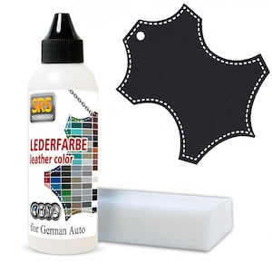Leather color for Audi black Leather repair leather color for leather and imitation leather. 100 ml. Leather color. Leather repair.