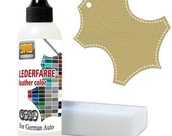 Lederfarbe für BMW Dakota venetobeige Lederreparatur-Lederfarbe für Leder und Kunstleder. 100 ml. Leather color. Leather repair.