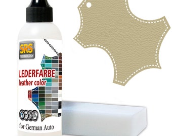 Lederfarbe für BMW Dakota oyster Lederreparatur-Lederfarbe für Leder und Kunstleder. 100 ml. Leather color. Leather repair.