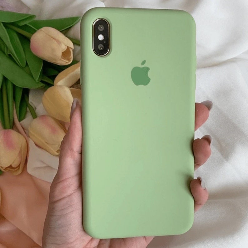 Matcha Green Solid Color Iphone Silicone Case Iphone 13 13 Pro Etsy