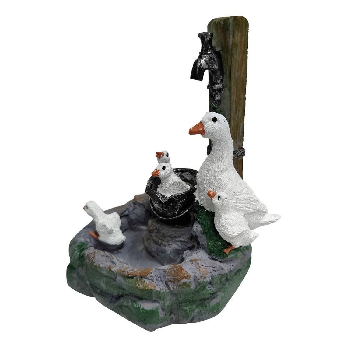 Animal Fountain Statue Multicolor Cascading Freestanding Etsy