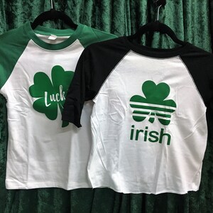 Lucky & Irish Graphics Kids Baseball Style T-Shirts