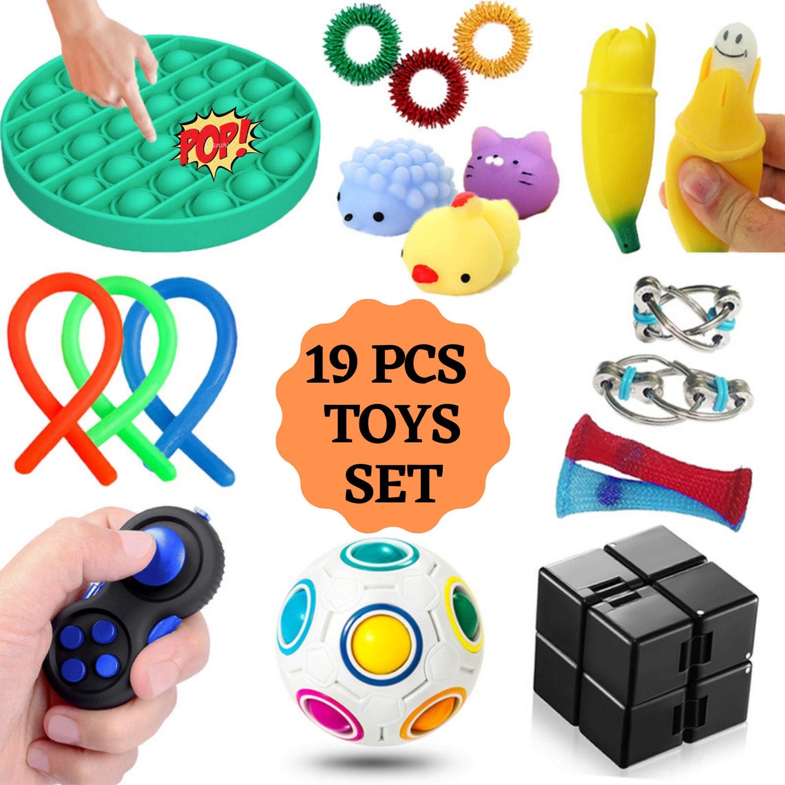 Fidget Toy Set Sensory Toys Pack of 19 for Stress Relief and Etsy