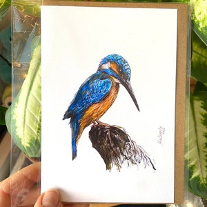 IJsvogel wenskaart – Vogel – Natuur – Wenskaart – Handgemaakt