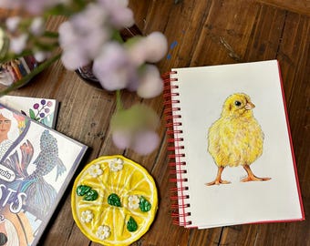 Baby Chick Watercolor | Farmhouse Nursery Art - Digital Download
