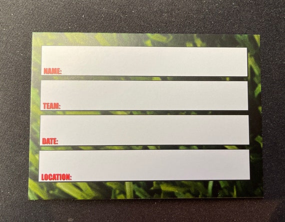 Blank Autograph Trading Card - Baseball 02 Design, 16pt Matte Stock, 3.5" X 2.5" Size