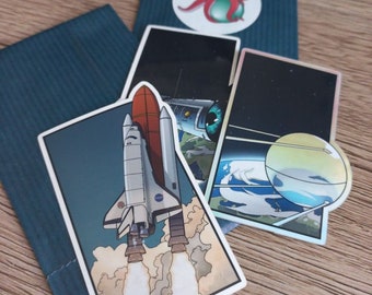 Pack of 3 “Space capsule” Stickers