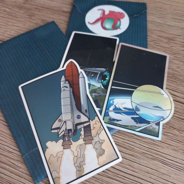 Pack de 3 Stickers "Space capsule"