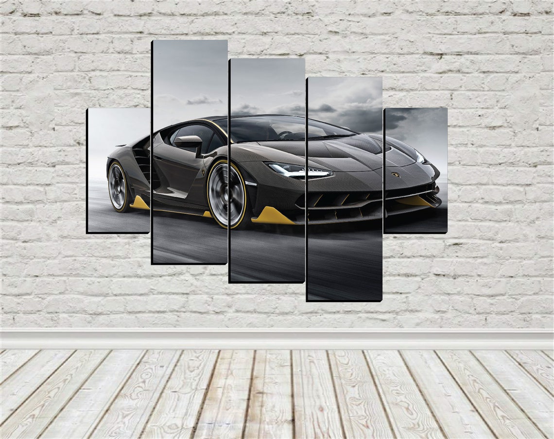 5 Panels Sport Car Canvas Art Sports Car Poster Piece Home Etsy