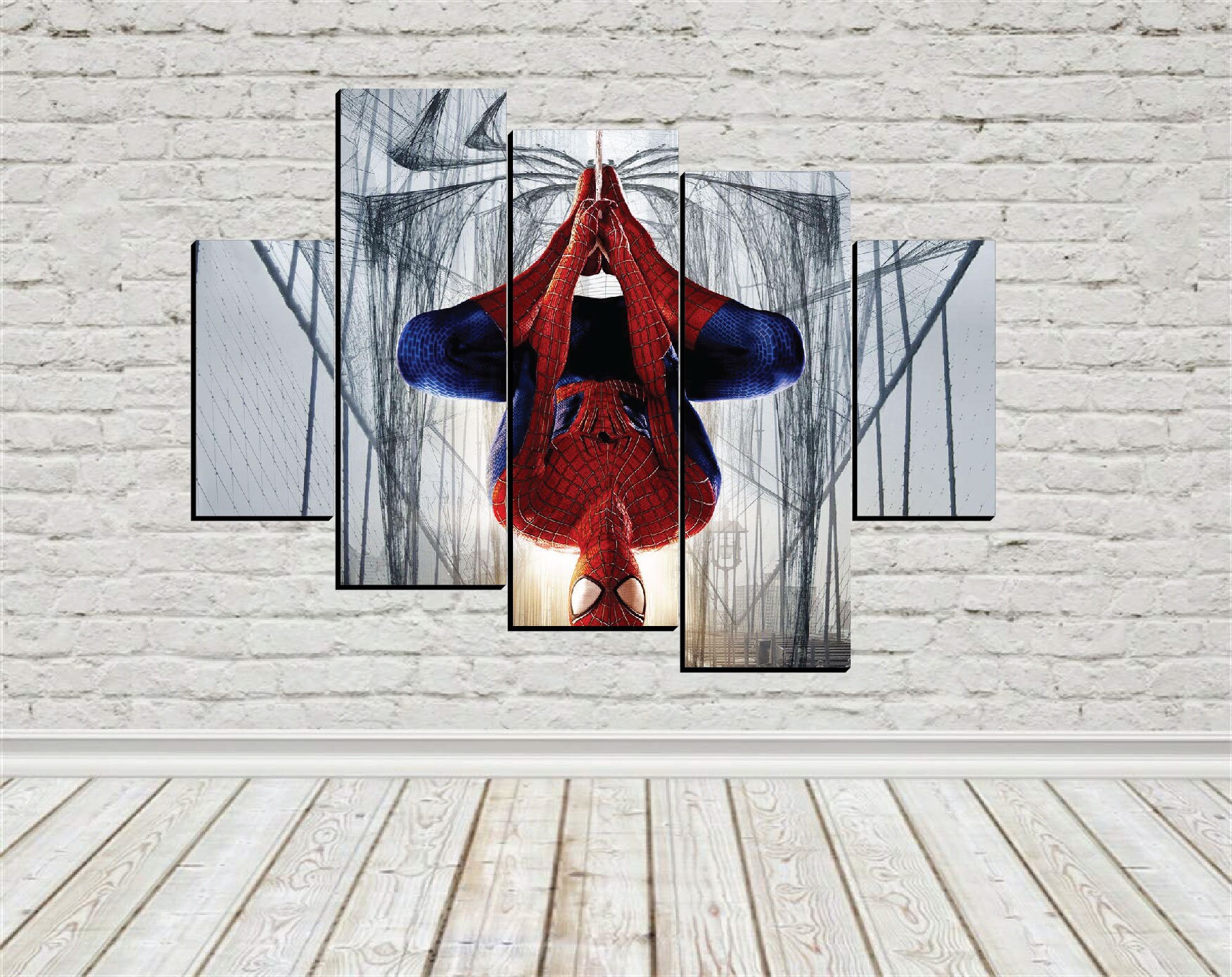 5 Panels Spiderman Canvas Art Marvel SpiderMan Poster Piece Etsy