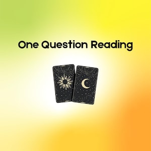 Une question Tarot/Oracle Reading *Veuillez lire la description avant d'acheter*