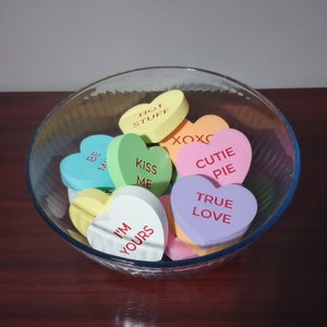 Conversation Hearts | Carved Conversation Hearts | Wooden Conversation Hearts | Custom Name Hearts