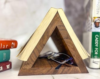 book stand/ nightstand book holder/ wood book stand/ wood bookmark/ custom book stand/ custom book mark